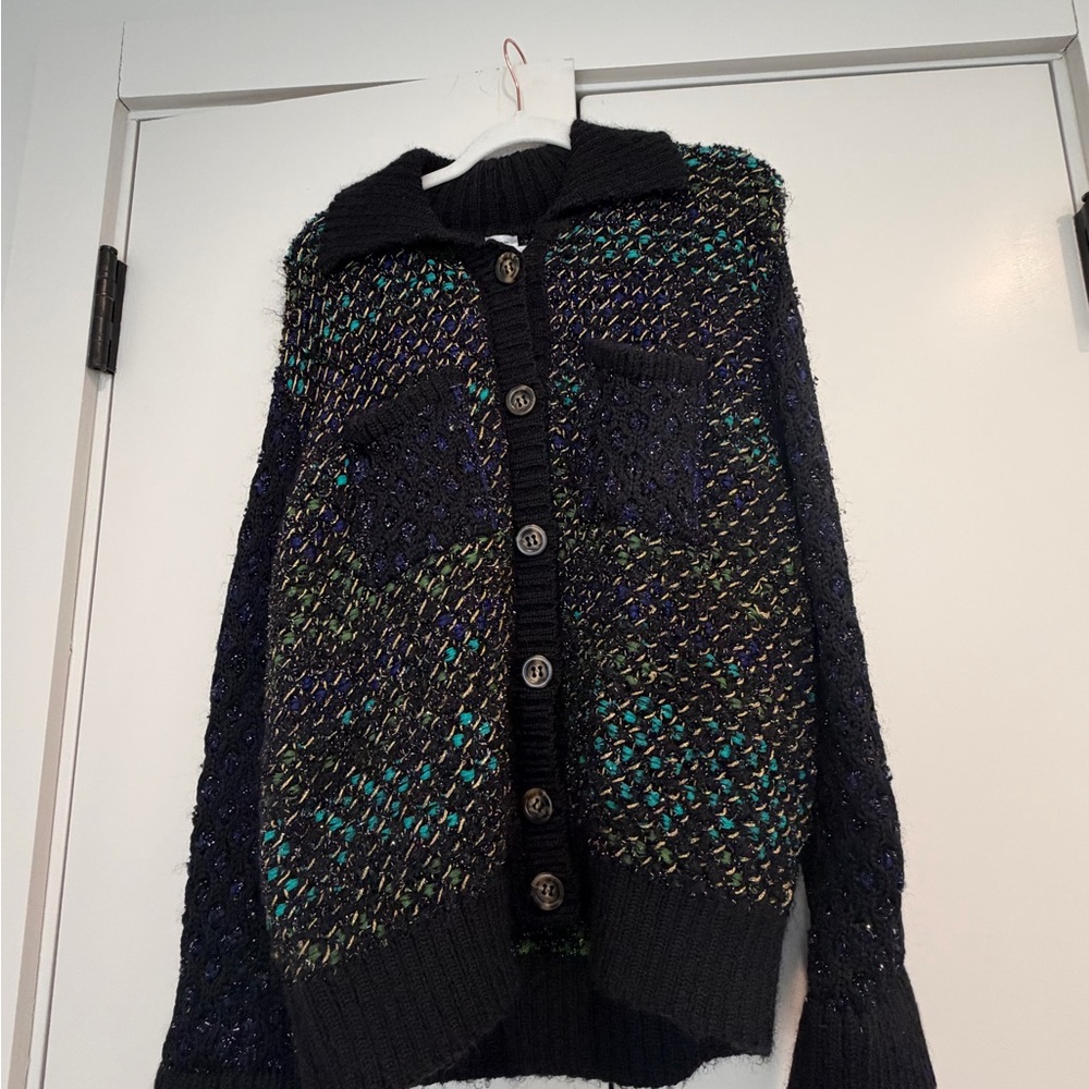 Missoni Black and Blue Knit Cardigan